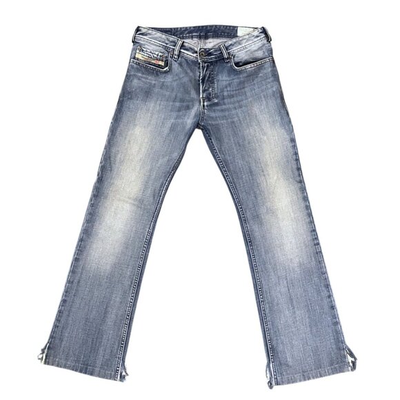 Y2K Diesel Mens Zatiny Selvedge Jeans 30x32 Fits 32x30 Boot Cut 8AT Wash italy - Picture 3 of 16